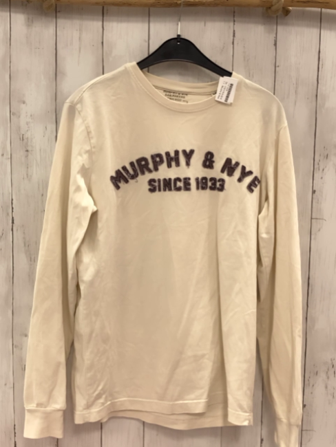 Murphy & Nye  Langarmshirt  Gr. 170/176  creme Schrift 