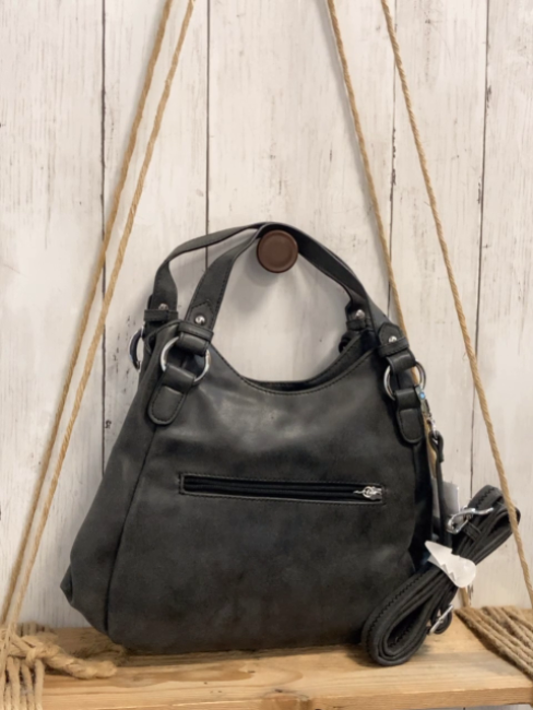 neu  Tasche  grau silber applikationen Breite ca. 34 cm Höhe ca. 25 cm 