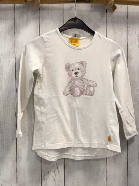 Steiff  Langarmshirt Gr. 110  weiß Bär 