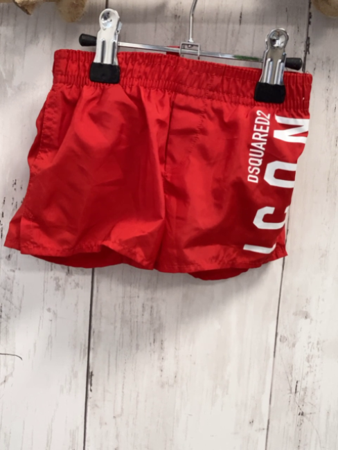 Dsquared  Badeshorts  Gr. 68  rot weiße Schrift 