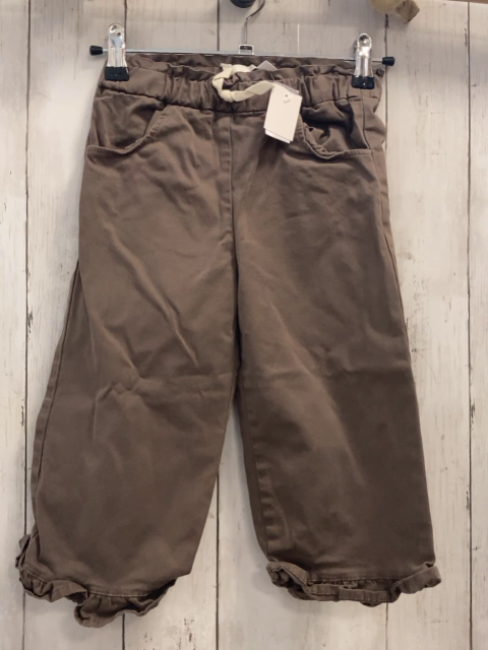 zara Hose Gr. 104  braun weiße Kordel