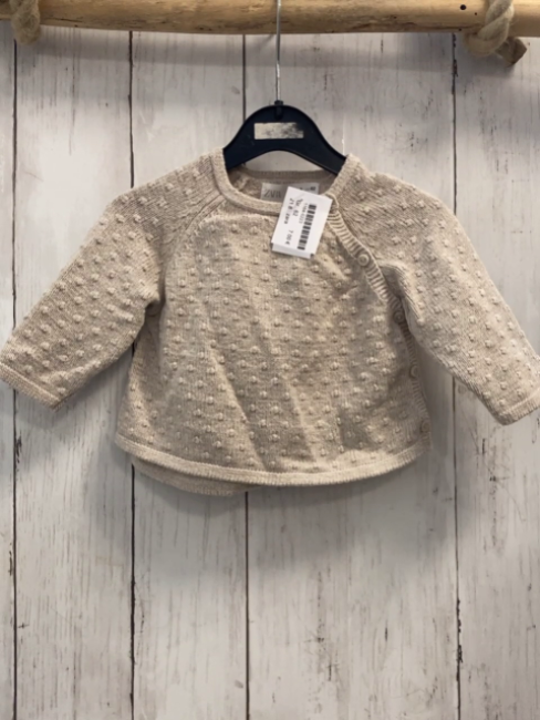 zara Pullover Gr. 62  grau Strick Noppen