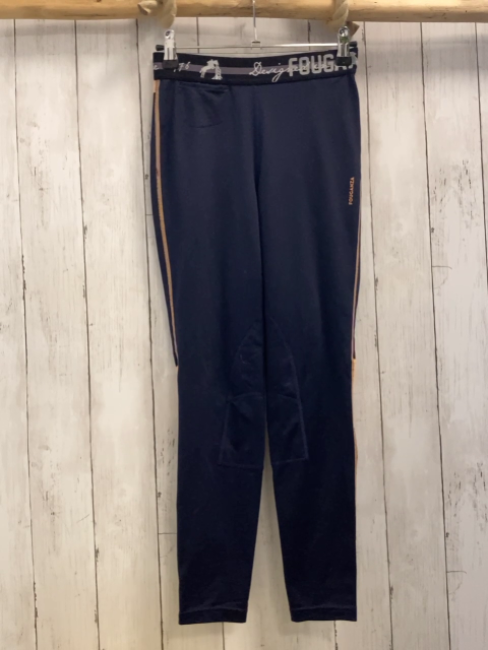 Decathlon Sportleggings Gr. 146  blau aprikot Nähte