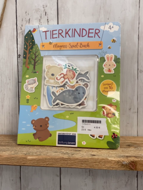 neu  Pappbuch Tierkinder Magnet-Spiel-Buch