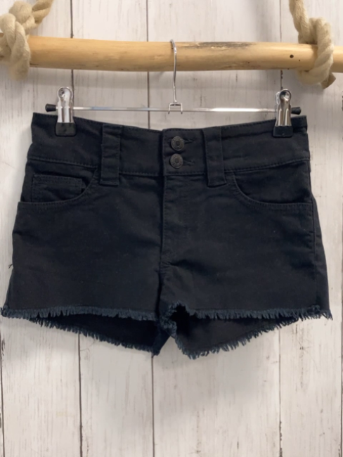 H&M  Shorts  Gr. 140  schwarz Fransensaum Bund verstellbar 