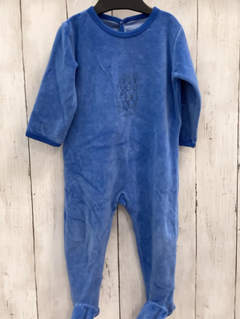 Petit Bateau  Schlafanzug  Gr. 80  hellblau Nicky 