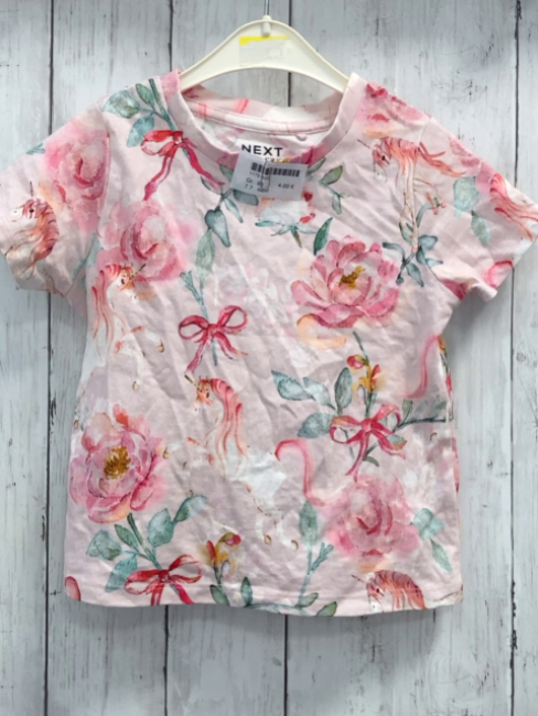 Next  T-Shirt  Gr. 98  rosa Blumen 