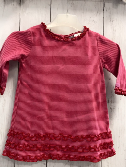 GAP  Kleid  Gr. 86  pink rote Streifen rote Nähte 