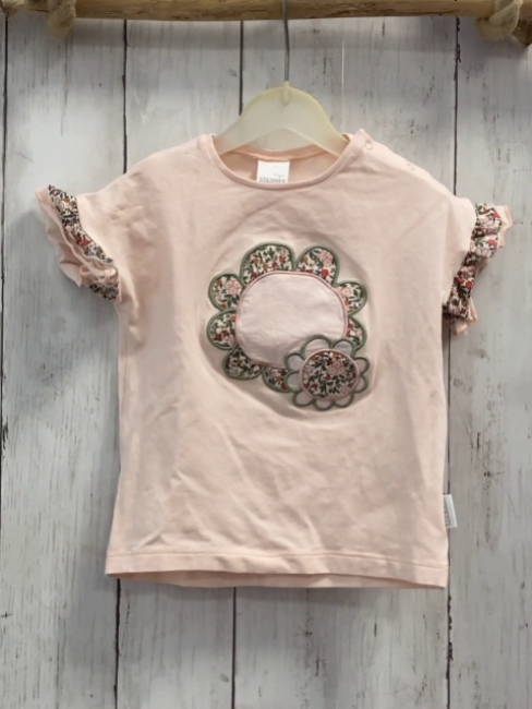 Stummer  T-Shirt  Gr. 86  rosa Blume 