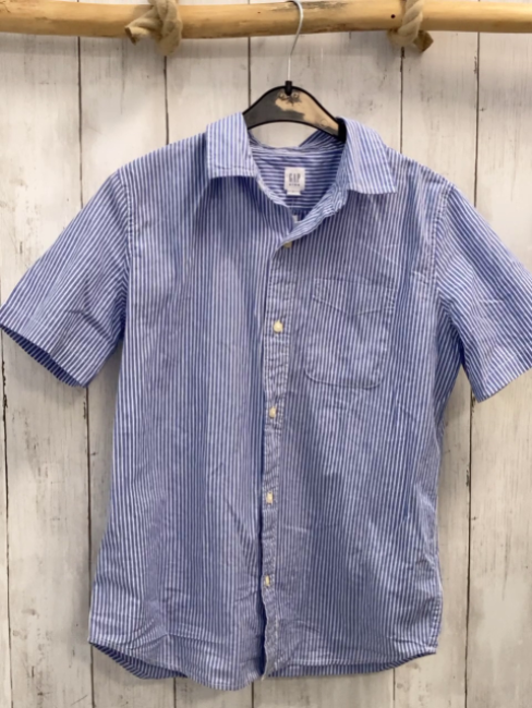 GAP Sommerhemd  Gr. 146/152  hellblau weiße Streifen