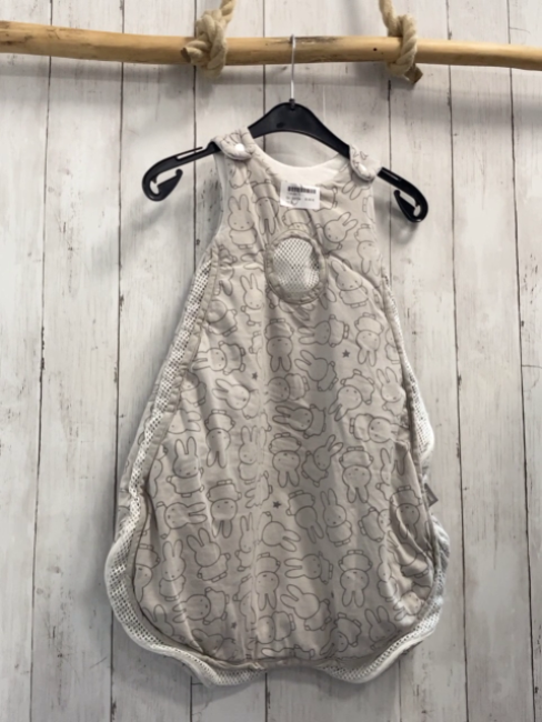   Schlafsack Gr. 68/74   grau Hasen + weißes Netz 