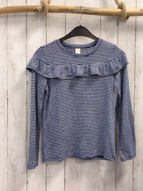 Oshkosh Pullover  Gr. 152  blau weiße Streifen Rüschen