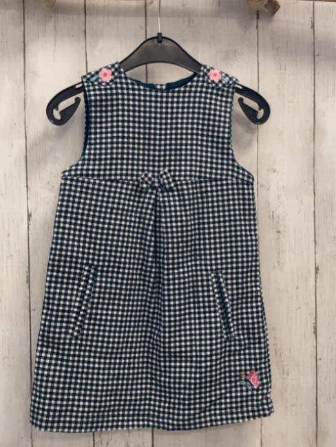 sergent major Kleid Gr. 104  petrol weiß Hahnentritt