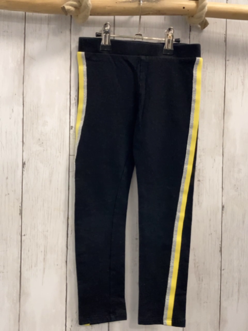 H&M  Leggings  Gr. 116  schwarz gelb silber Seitenstreifen 
