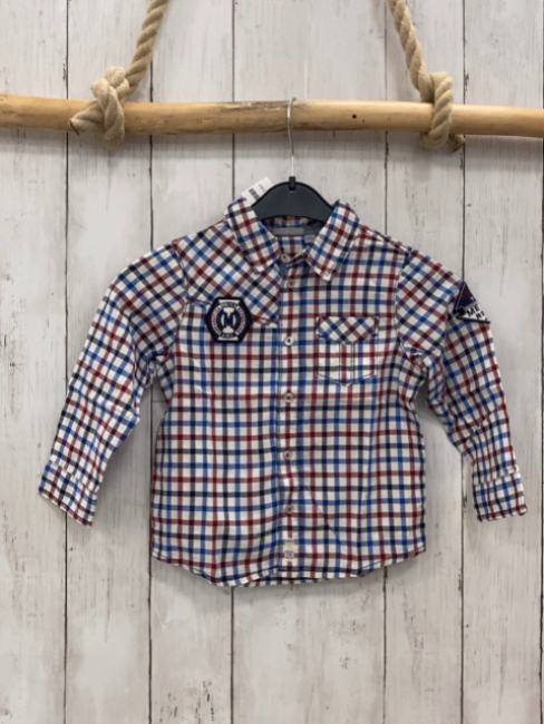 Mexx  Hemd  Gr. 92  weiß blau rot schwarz kariert 