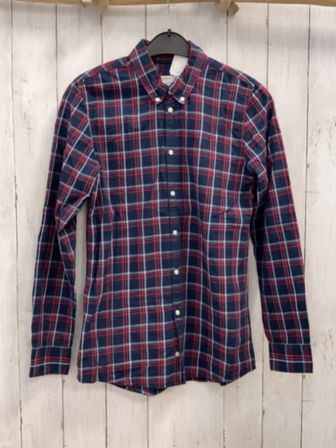 Review  Hemd  Gr. 164  grau rot hellgrau kariert 