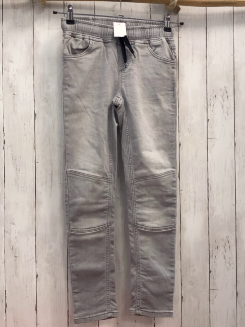 Fitz Hose Gr. 140  grau Jeans schwarze Kordel