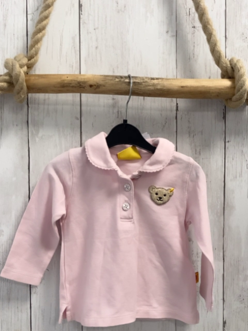 Steiff  Langarmshirt  Gr. 68  rosa mit Kragen