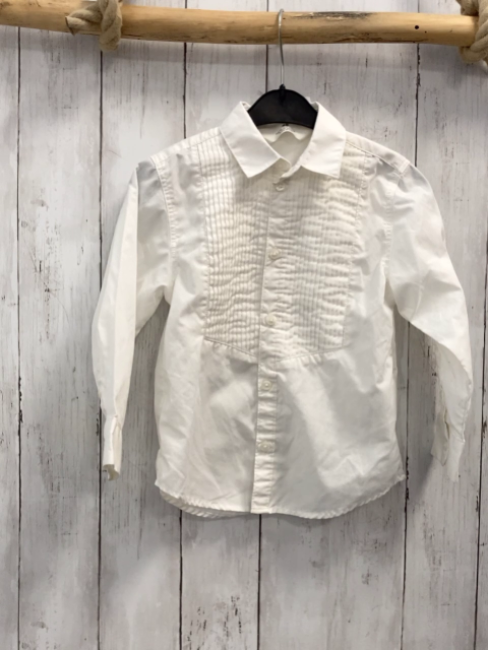 H&M Hemd  Gr. 104  weiß Rippen 