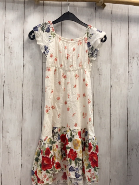   Kleid  Gr. 128  weiß Blumen 