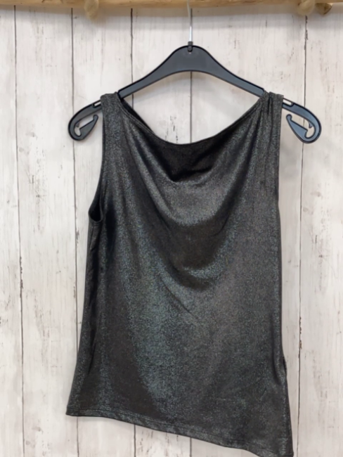 H&M Top Gr. S silber glitzernd