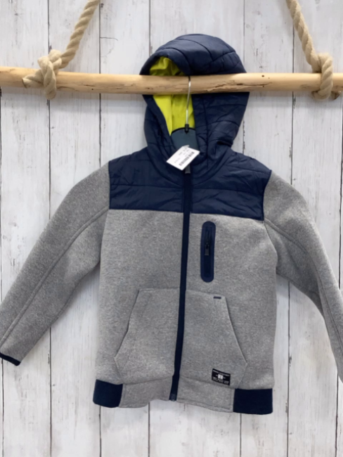 zara Softshelljacke Gr. 116  grau blau Kapuze