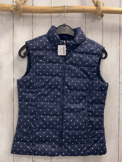 Benetton  Wendeweste  Gr. 158  blau weiße Punkte 