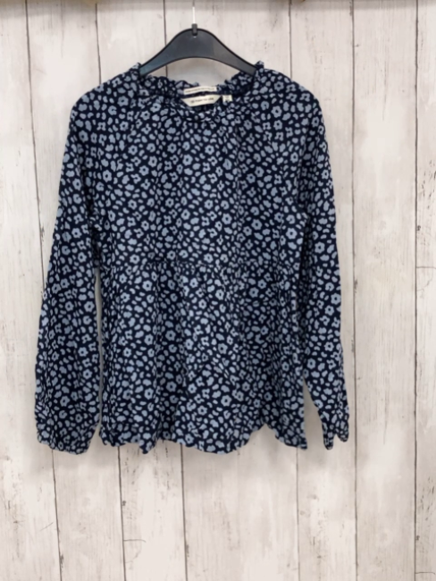 Tom Tailor  Bluse  Gr. 128  schwarz hellblaue Blumen 