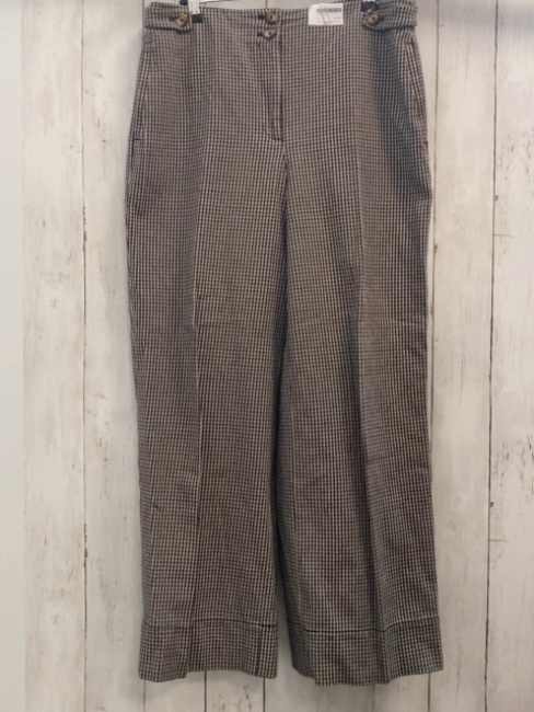 Massimo Dutti  Hose  Gr. 42  schwarz braun beige gemustert 