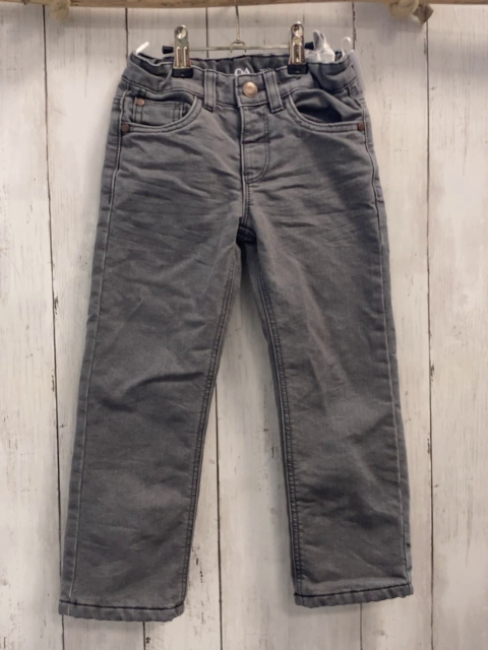  Hose Gr. 110  grau Jeans gefüttert Bund verstellbar