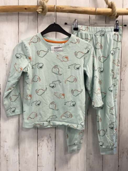 2tlg Manguun  Schlafanzug  Gr. 110  mint Dinos 