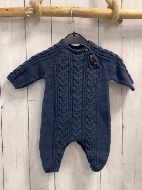 Next  Overall Gr. 62  blau Strick Zöpfe 