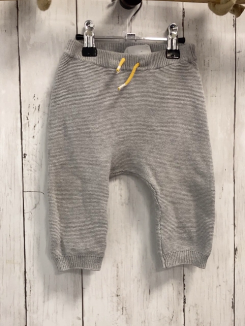 H&M  Leggings  Gr. 68  hellgrau Strick gelbe Kordel 