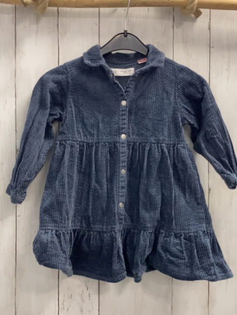Zara  Kleid  Gr. 98  blau Kord 
