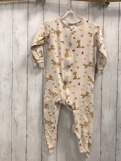H&M Schlafanzug Gr. 98  beige Füchse