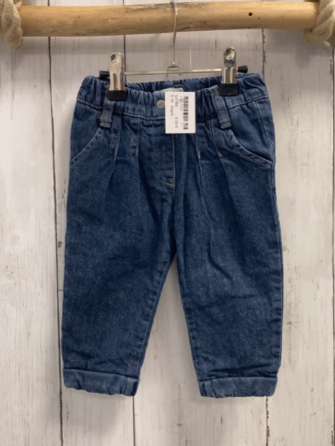Esprit  Hose  Gr. 68  blau Jeans gefüttert Bund verstellbar 