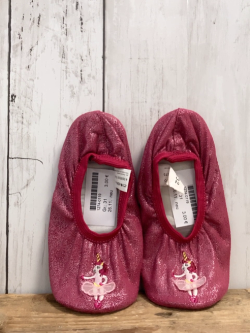 neu Gymnastikschuhe  Gr. 31  rot Glitzer Ballerina 