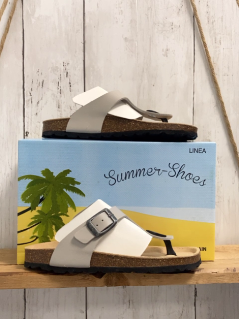 neu  Sandalette  Gr. 32  hellgrauer Riemen 