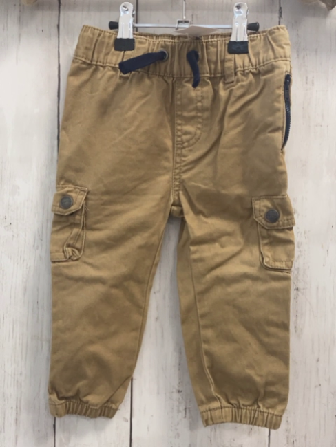   Hose  Gr. 80  beige aufgesetzte Taschen dunkelblaue Kordel + Reißverschluss 