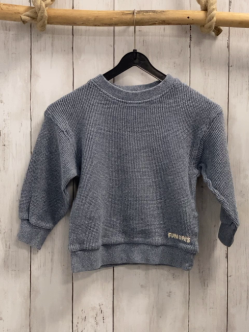 H&M Pullover  Gr. 110  hellgrau weiß meliert Strick 