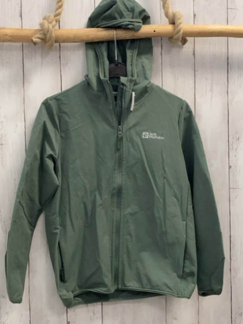 Jack Wolfskin Übergangsjacke  Gr. 140  kiwi Kapuze 