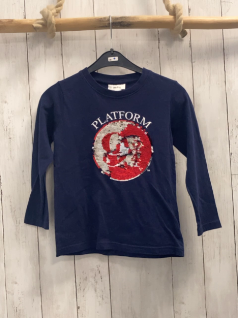 Harry Potter  Langarmshirt  Gr. 116  blau Pailetenbild 