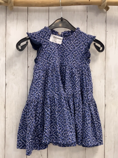 Next  Kleid  Gr. 98  grau lila Ovale weiße Punkte 