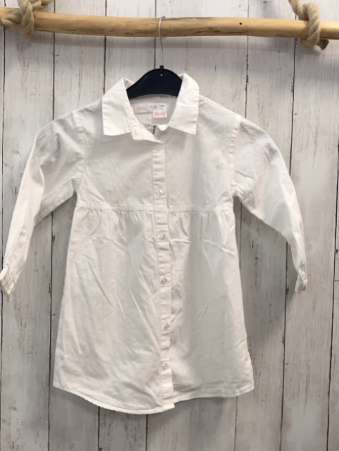 Zara  Kleid  Gr. 110  weiß geknöpft