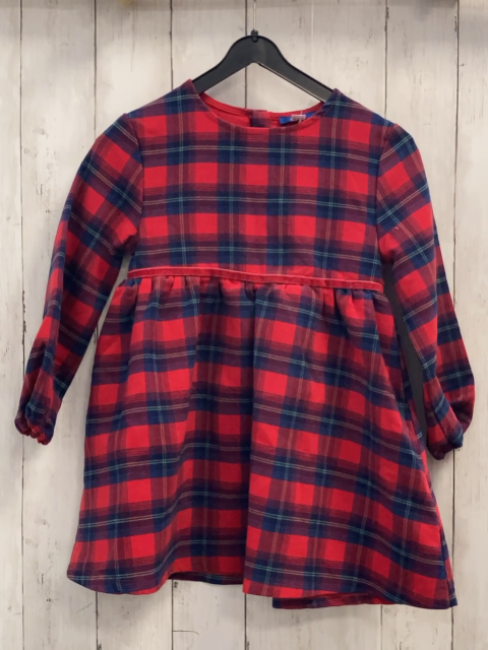 Okadi  Kleid  Gr. 116  rot blau beige kariert 
