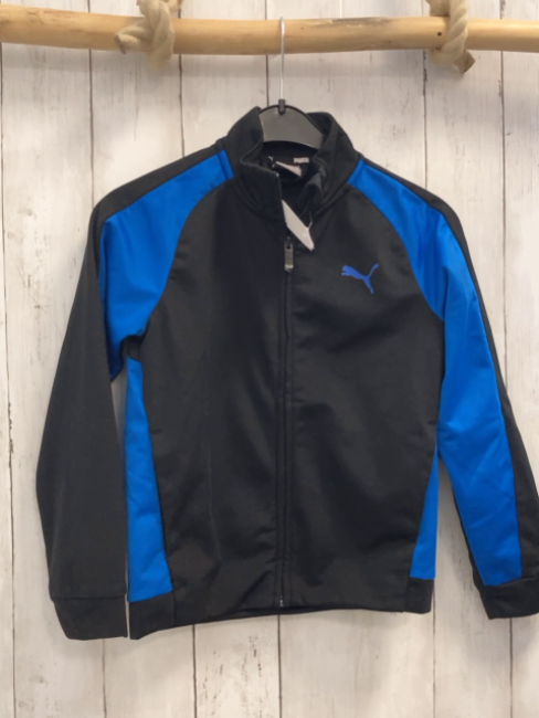 Puma  Joggingjacke  Gr. 128  schwarz blau 