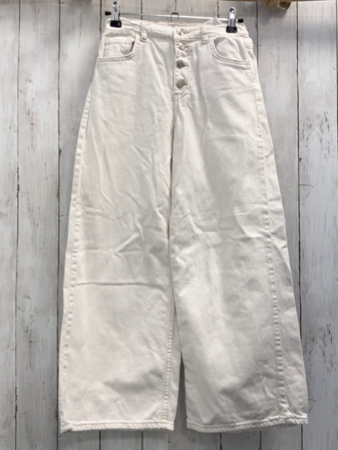zara Hose Gr. 152  weiß Jeans weites Bein