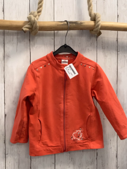 S´Oliver Sweatjacke Gr. 80  orange Nieten 