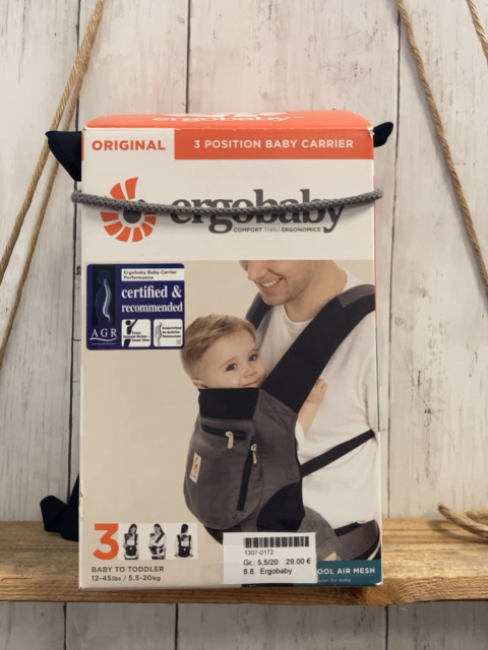 Ergobaby  Bauchtrage  5,5-20 kg schwarz grau im Karton 