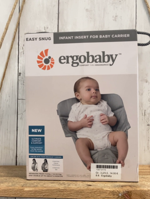 Ergobaby  Bauchtragenzubehör   3,2-5,5kg   Einlage für Bauchtrage hellgrau im Karton 
